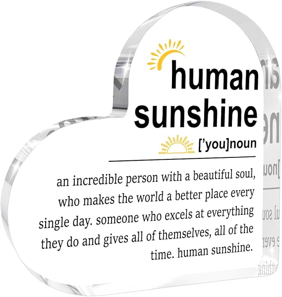 Human Sunshine Motivational Gift for Women Men, Employee Appreciation