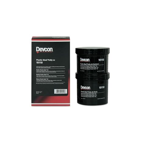 2 X Devcon 10110 Plastic Steel Epoxy Putty (A), 1 lbs Bottle