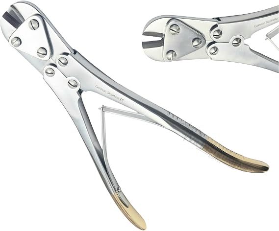 Germany Tungsten carbide Tip Pin & Wire Plate Cutter Orthopedic Tools Pliers 9.5"