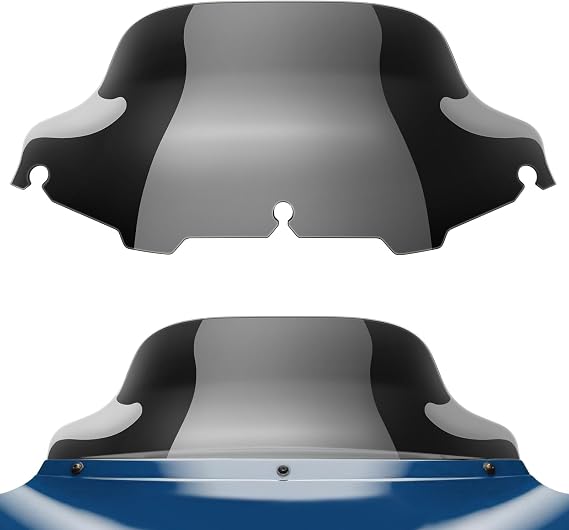 Benlari 8" Black Motorcycle Windshield Windscreen Fit for 1996-2013 Harley Davidson Touring Street Glide Electra Glide Tri Glide FLHT FLHX FLHTK FLHTC FLHTCU