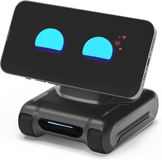 LOOI Robot-Space Black-AI Desktop Companion,ChatGPT&Gemini Voice Interaction,Visual Understanding,Personality&Memory,10W Wireless Charging,Tech&Gadget Gift,Electronic pets,Toy,Geek,Desktop Setup