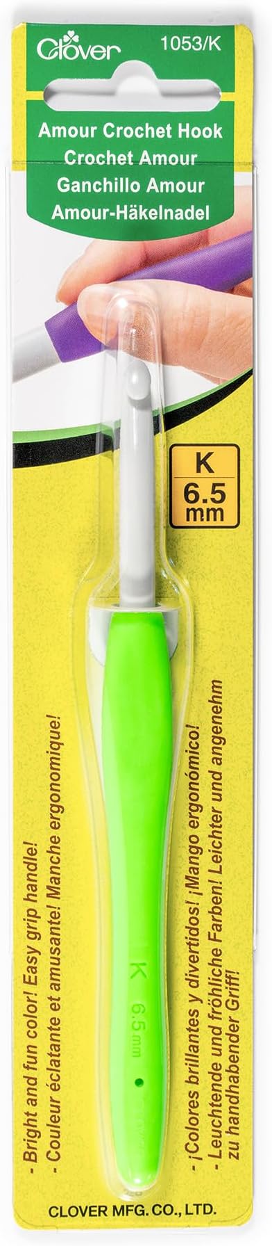 Clover 1053/K Amour Crochet Hook, Size K/6.5mm