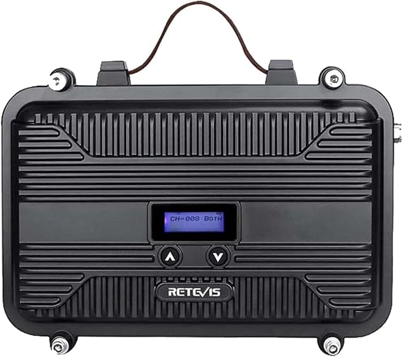 Retevis RT97S GMRS Repeater, Full Duplex Base Station, Remote Area (1 Pack) | Built-In Duplexer, DB-9 connector, Raspberry Pi Compatible, Portable, LCD Screen, Extended Range, Emergency Rescue, Logistics