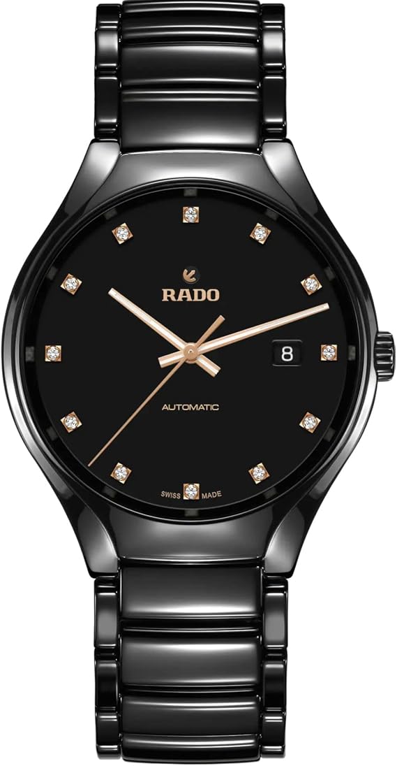 Rado - True Automatic Diamond Black Dial - Unisex - Swiss Watch - Automatic - 40 mm