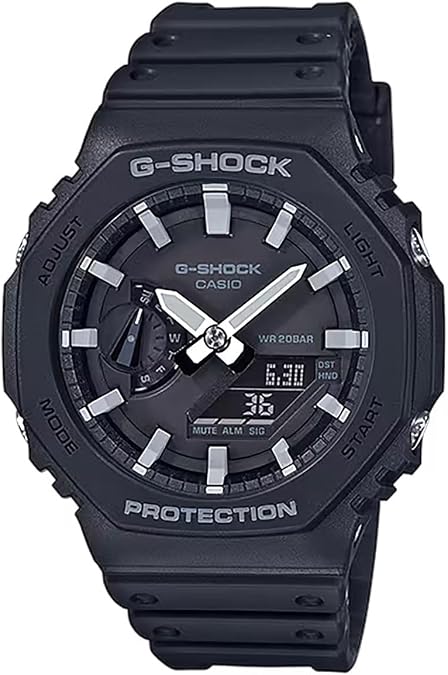 Casio G-Shock GA-2100 Series Analog-Digital Black Resin Watch 48.5mm - GA2100-1A