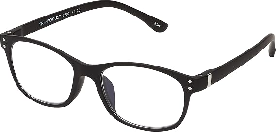 SAV Tri-Focus Unisex E2202 Tri Focus Reading Glasses - Flexible, Durable, Lightweight, High-Performance Readers, 139mm, +1.00