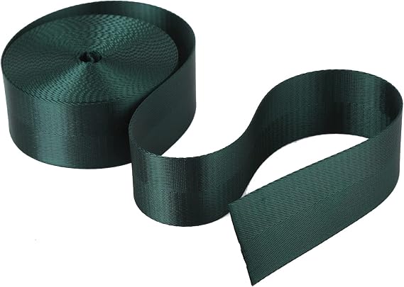 2Heavy Duty Nylon Webbing 10 25 50 Yard - Nylon Strapping for Outdoor DIY Gear Repair, Durable Nylon Strapping for Indoor or Outdoor Gear, DIY Crafting, Repairing