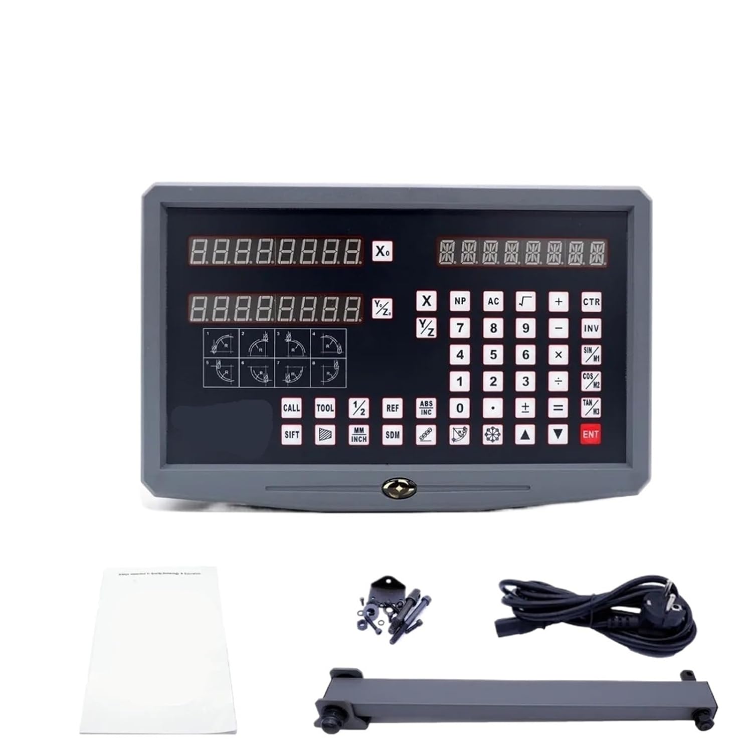 2 Axis Lathe Milling Machine DRO Digital Readout TTL AC110V220V Display for Linear Scale Rrating Ruler Encoder
