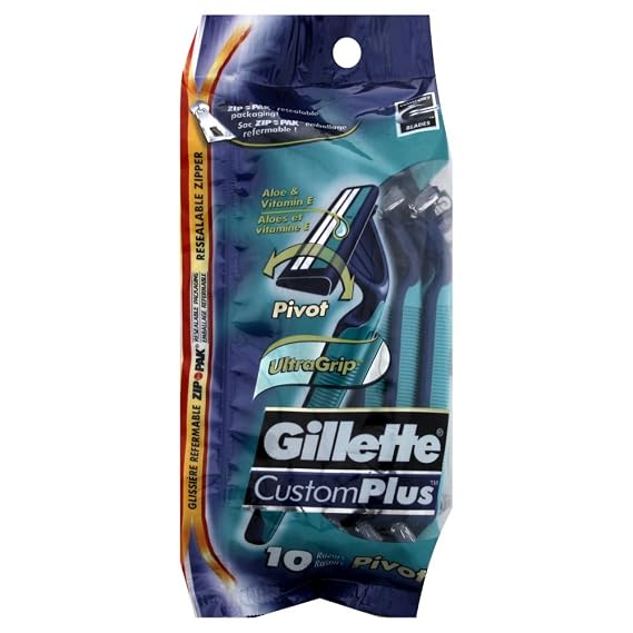 Gillette CustomPlus Pivot Disposable Razors - 10 ct