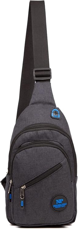 Av A Dos Cross Strap Bag, Chest Bag, Unisex Black Linen Headphone Outlet Cross Strap Waist Shoulder Bag Chest Bodybag
