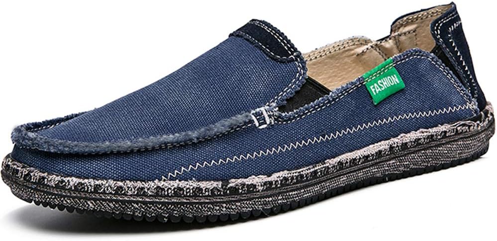 CASMAG Men's Casual Cloth Shoes Canvas Slip on Loafers Vintage Boat Shoes | Breathable material, lightweight, Easy slip on & off, Comfortable, Non-Slip, Fashionable