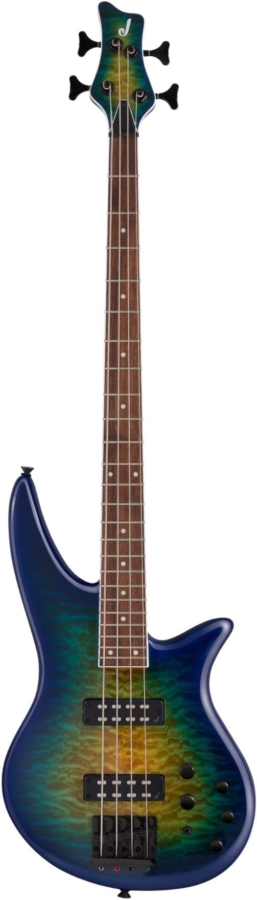 Jackson X Series Spectra Bass SBXQ IV, Amber Blue Burst, Laurel Fingerboard