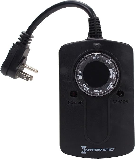 Intermatic HB51K 24 Hour Outdoor Timer with Photocell Light Sensor, Weatherproof