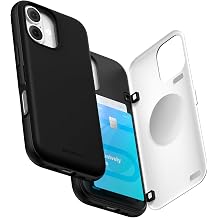 GOOSPERY Magnetic Door Bumper Compatible with iPhone 17 Case, Card Holder Wallet Easy Magnet Auto Closing Protective Dual Layer Sturdy Phone Back Cover - Black
