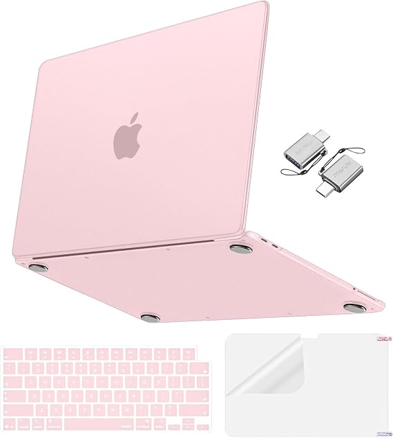 MOSISO Compatible with MacBook Neo Case 13 inch 2026 A3404 A18 Pro Chip | 4 in 1 Kit Ultra-Thin Exact-Fit Scratches&Fingerprints Resistant Protective Hard Shell Matte Case Cover, Blush Clear