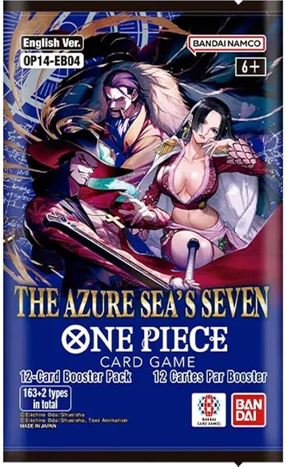 One Piece TCG: The Azure Sea's Seven Sleeved Booster Pack (OP-14) - 12 Cards