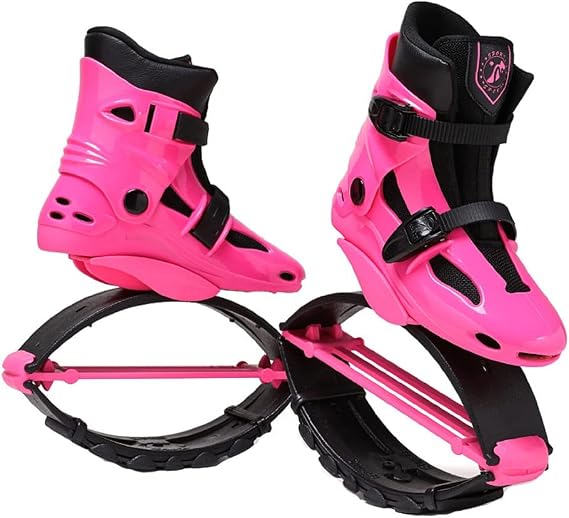 Pink Kangaroo Jumping Shoes, Kids Teen Adult Fitness Sports Bouncing Shoes Anti-Gravity Running Boots, 3 Sizes