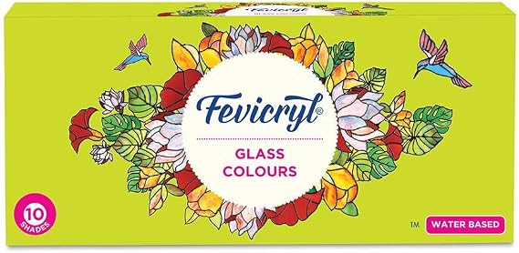 Pidilite Fevicryl Glass Colours, 10 Shades