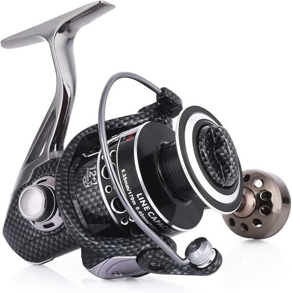 Sougayilang Fishing Reel Double Bearing Light Smooth Casting 5.2:1 Collapsible Handle Spinning Reels DE4000