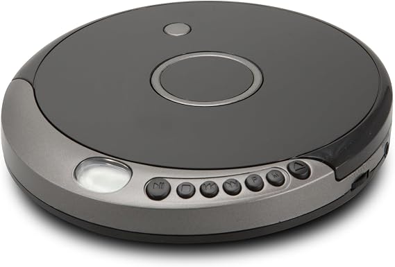 GPX Portable CD Player with Bluetooth, Anti-Skip & Stereo Earbuds Included