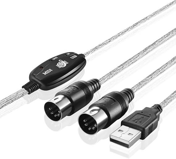 axGear USB to Midi Cable Adapter Converter for PC Computer Music Keyboard New