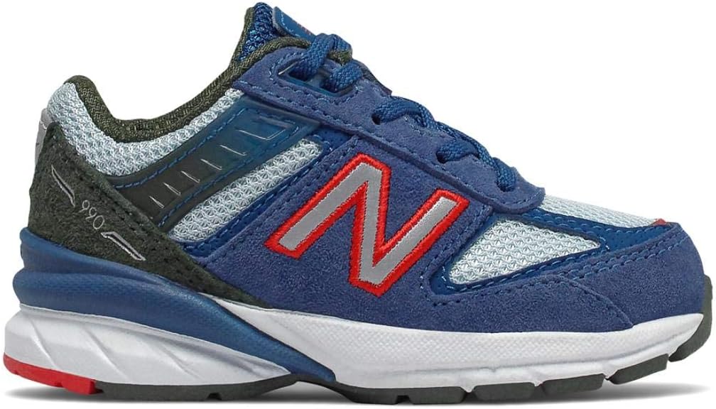 New Balance Kids 990v5, Andromeda Blue/Red, 5 Toddler