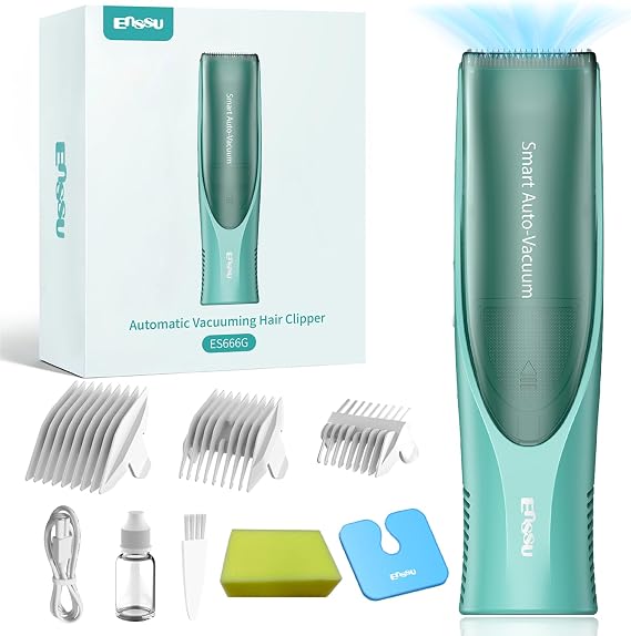 Vacuum Baby Hair Clippers for Kids, Infants Toddlers and Children | Electric Hair Cutting Kit for Baby, Low Noisev/Safe Hair Trimmer, IPX7 Waterproof, Rechargeable and Cordless
