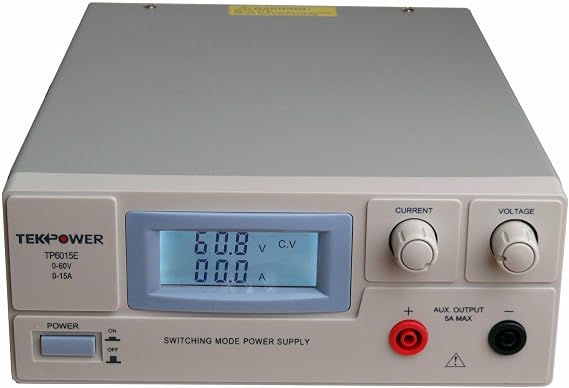 Tekpower DC Adjustable Switching Power Supply 60V 15A, Digital Display with Back Light