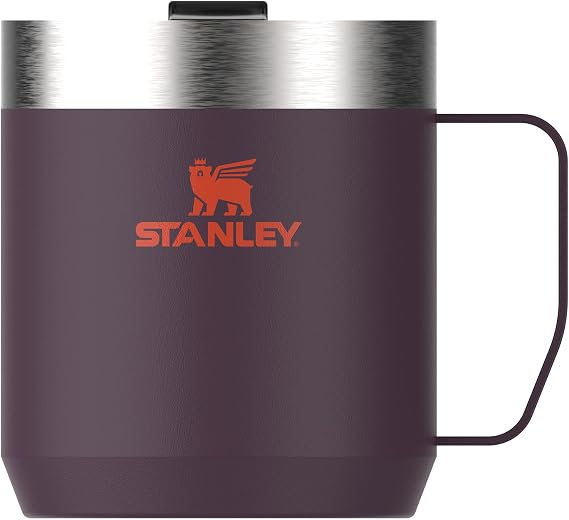 Stanley Classic Legendary Camp Mug Stainless Steel Thermos Cup, Plum (Plum), 0.35 Liter