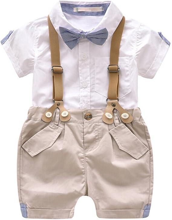Evelin LEE Kid Baby Boy Gentry Clothes Set Formal Party Wedding Tuxedo Waistcoat Outfit Suit