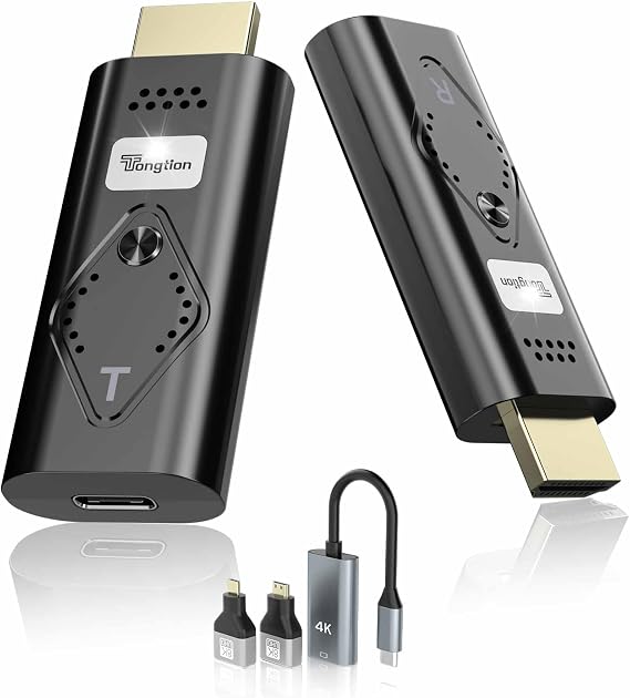 Wireless HDMI Extender, Wireless HDMI Transmitter and Receiver, 2.4/5GHz Plug & Play, for Streaming Video and Audio to Monitor from Laptop/Pc/Tv Box(1080P-NEW)