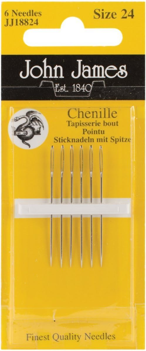 John James Chenille Hand Needles - Size 24 6/Pkg