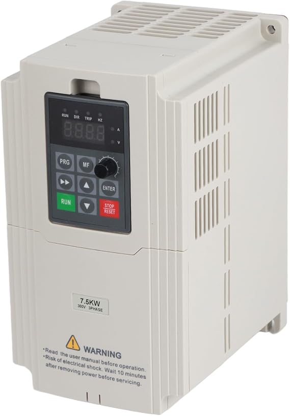 Variable Frequency Drive, 3 Phase 380V Input & Output Frequency Converter for Spindle Motor Speed Control (7.5KW)