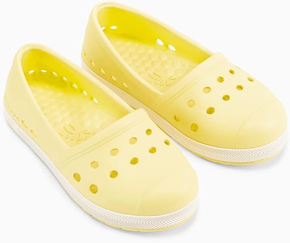 Joybees UKESP.YBN.J004 Kids Espadrille Slip-On Solid Yellow Iris/Bone J4