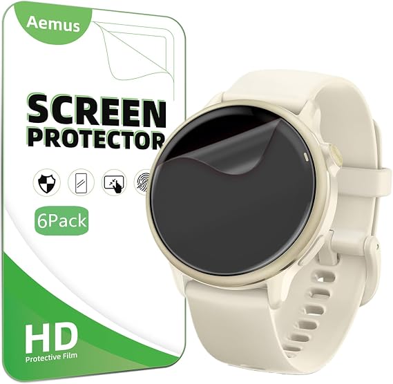 Screen Protector Compatible for Garmin vivoactive 6, TPU Clear Film Compatible for Vivoactive 5 Smart Watch (6 Pack)