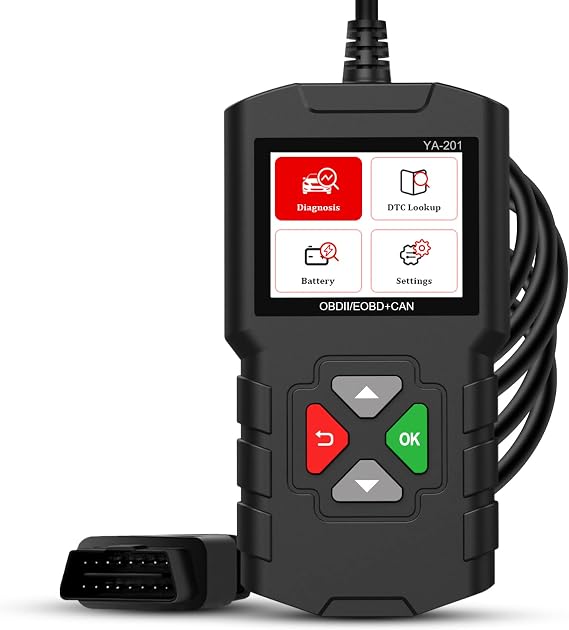 JDIAG Car OBD2 Scanner Professional Vehicle Engine Fault Code Reader CAN Diagnostic Scan Tool Check Engine Light Universal for All OBD II Protocol Cars Since 1996 (Upgraded Version)