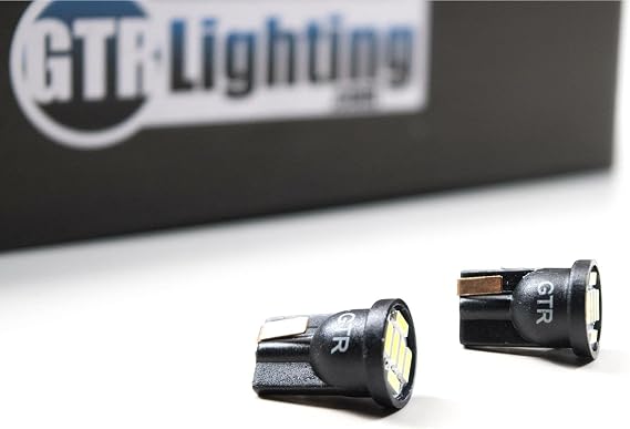 GTR Lighting LED Bulb, Amber Low Profile T10/194, Universal Upgrade for Interior Dome & Map Lights, or Exterior Side Markers, Ultra Bright Plug and Play Replacement. (1x GTR.LED530)