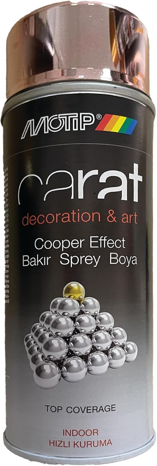 Motip Krom Efekt Bakır Sprey Boya, 400 ml, Dekorasyon ve Sanat