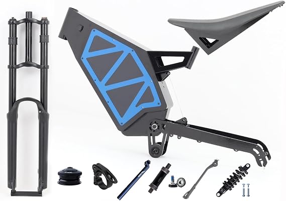 KEYU F2 DIY Ebike Frame Ebike Full Suspension Bomber Frame Electric Bike Frame Ebike Frame Kit Enduro Ebike Frame Kit