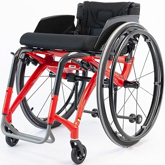 Carbon Fiber Wheelchair, 16.5 Lbs Ultralight Sports Wheelchair, Self-Propelled Travel Wheelchair with Carbon Fiber Boards, Handbrake, Anti-Tipping Device and Quick Release Rear Wheels