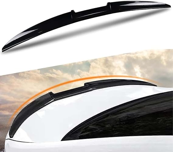 for Renault Clio III 2005-2026, Car Rear Spoiler Rear Trunk Spoiler Rear Spoiler Wing Decoration Accessories,A/Glossy Black
