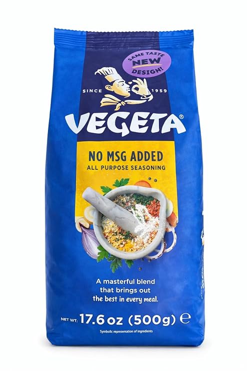 Vegeta, Gourmet Seasoning, No MSG, 17.6oz 500g bag | All-purpose food seasoning for meat, fish, vegetables, roast, stew, soup. No MSG. No Gluten. No GMO. Vegan. Made in Croatia.