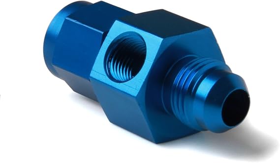 NOS 16103 Blue Anodized Aluminum Nitrous Bottle Gauge Adapter