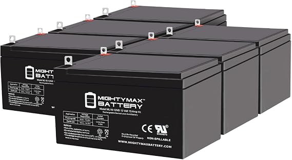 Mighty Max Battery ML15-12NB 12V 15AH Replacement Battery Compatible with Optima Digital 1200-6 Pack