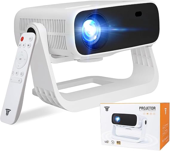 Wielio 2026 Smart Projector Android TV with WiFi 6 and Bluetooth 5.0