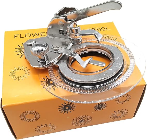 Flower Stitch Presser Foot Attachment,Flower Circluar Designs Ruffler Fits All Low Shank Sewing Machine by LNKA
