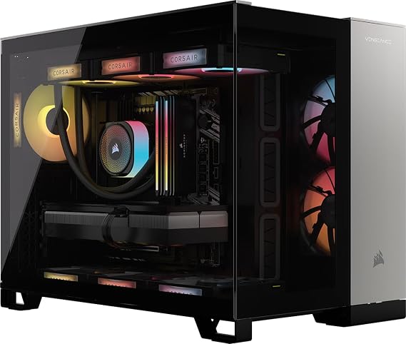 Corsair Vengeance i5100 Gaming PC Liquid Cooled Intel Core i9-14900KF CPU NVIDIA GeForce RTX 4080 Super GPU 32GB Dominator Titanium RGB DDR5 Memory 2TB M.2 SSD Black/Gray