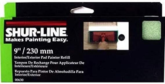 SHUR-LINE 2006647 Interior/Exterior Pad Painter Refill, 9 Inch,Green
