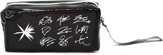 Kpop Signature Logo Pencil case Stationary Bag with lomo Card