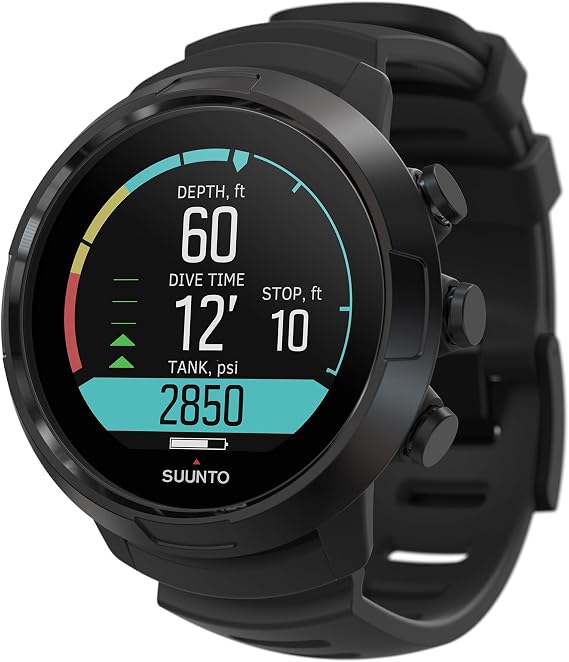 SUUNTO D5 Dive Computer, Color Display 100m Waterproof, All Black